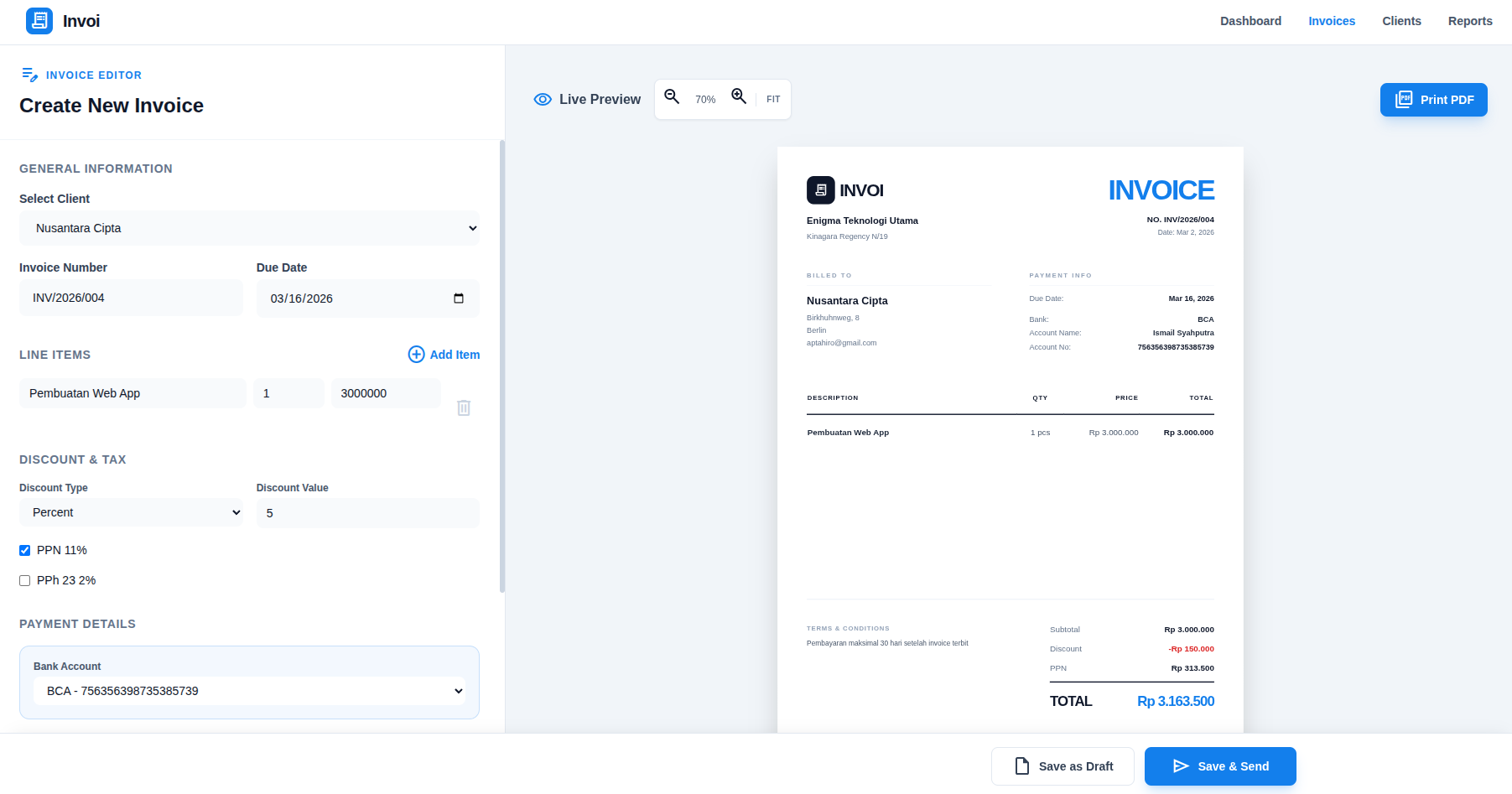 Invoy Invoice Editor
